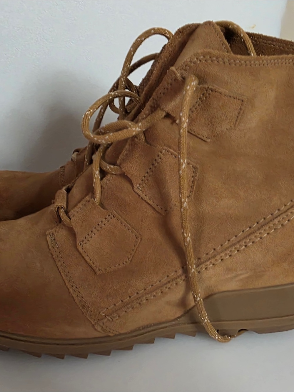Sorel Tan Suede Lace-Up Ankle Boots - Picture 3 of 7